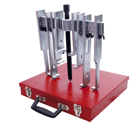 URREA 6 ton straight jaw puller set 14PC with metal box 4212SJB